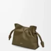 Mini Flamenco clutch in nappa calfskin Dark Khaki Mini Flamenco clutch in nappa calfskin Dark Khaki