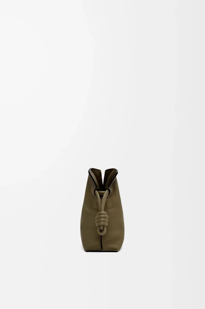 Mini Flamenco clutch in nappa calfskin Dark Khaki Mini Flamenco clutch in nappa calfskin Dark Khaki