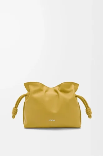 Mini Flamenco clutch in nappa calfskin Ginger