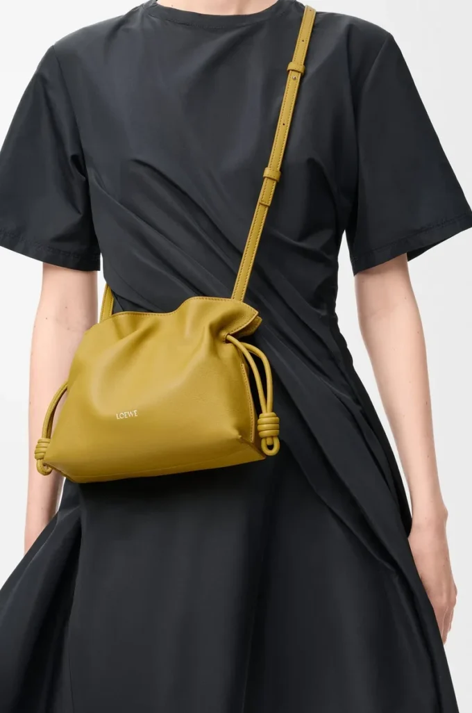 Mini Flamenco clutch in nappa calfskin Ginger Mini Flamenco clutch in nappa calfskin Ginger