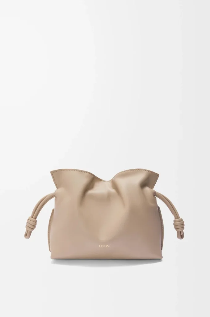 Mini Flamenco clutch in nappa calfskin Sand Mini Flamenco clutch in nappa calfskin Sand