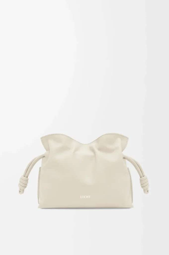 Mini Flamenco clutch in nappa calfskin Sea Salt Mini Flamenco clutch in nappa calfskin Sea Salt
