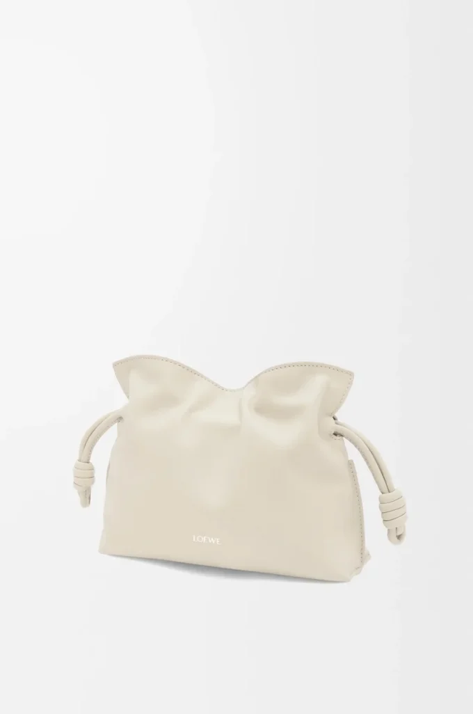 Mini Flamenco clutch in nappa calfskin Sea Salt Mini Flamenco clutch in nappa calfskin Sea Salt