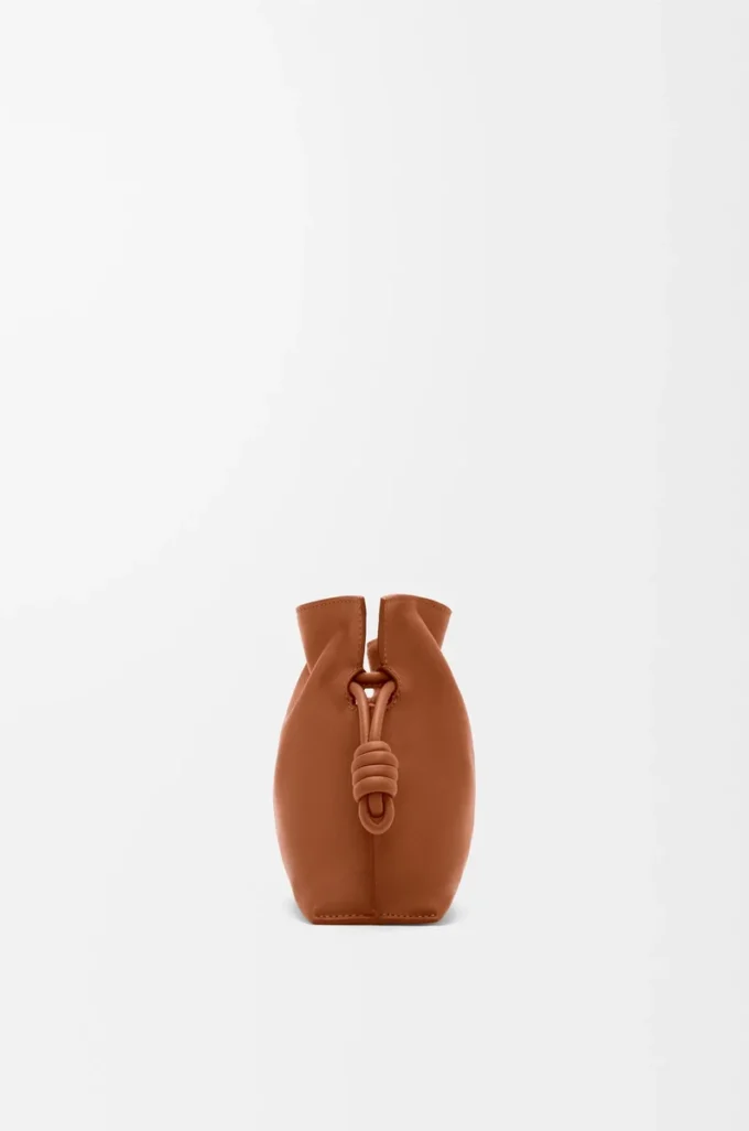 Mini Flamenco clutch in nappa calfskin Squirrel Mini Flamenco clutch in nappa calfskin Squirrel