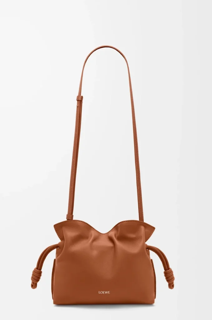 Mini Flamenco clutch in nappa calfskin Squirrel Mini Flamenco clutch in nappa calfskin Squirrel