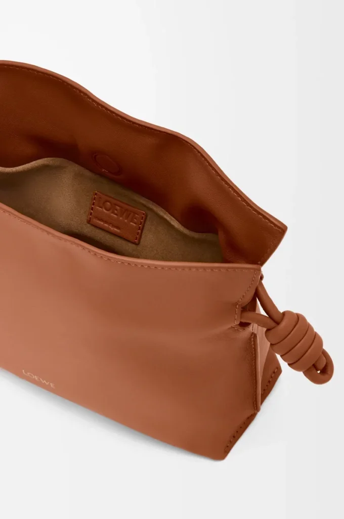 Mini Flamenco clutch in nappa calfskin Squirrel Mini Flamenco clutch in nappa calfskin Squirrel