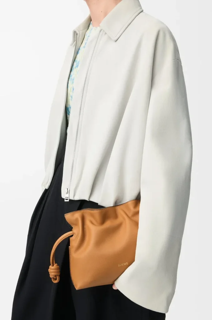 Mini Flamenco clutch in nappa calfskin Warm Desert Mini Flamenco clutch in nappa calfskin Warm Desert