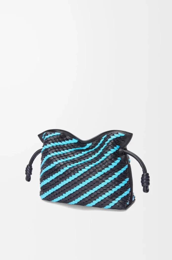 Mini Flamenco clutch in nappa lambskin Dark Ink/Sky Blue Mini Flamenco clutch in nappa lambskin Dark Ink/Sky Blue