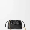 Mini Flamenco purse in eel Black Mini Flamenco purse in eel Black
