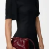 Mini Flamenco purse in eel Burgundy Mini Flamenco purse in eel Burgundy
