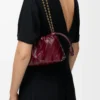 Mini Flamenco purse in eel Burgundy Mini Flamenco purse in eel Burgundy
