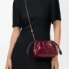 Mini Flamenco purse in eel Burgundy Mini Flamenco purse in eel Burgundy