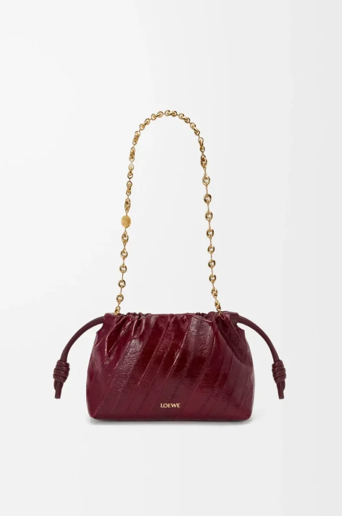 Mini Flamenco purse in eel Burgundy Mini Flamenco purse in eel Burgundy