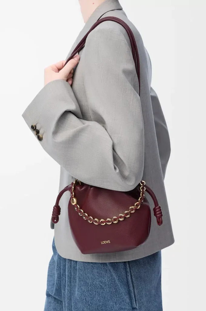 Mini Flamenco purse in mellow nappa lambskin Dark Burgundy Mini Flamenco purse in mellow nappa lambskin Dark Burgundy