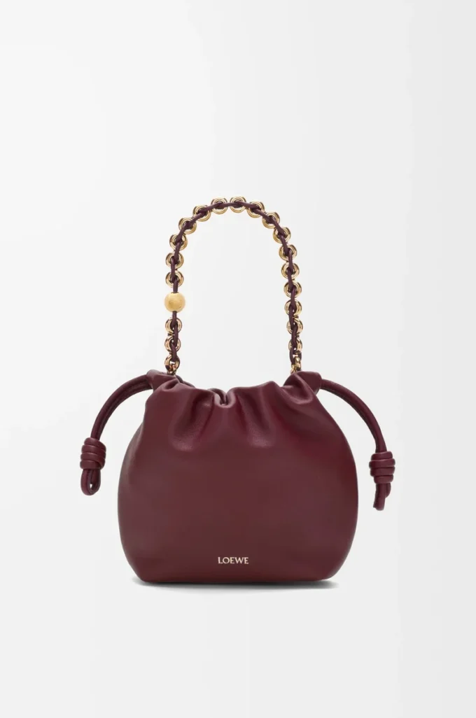 Mini Flamenco purse in mellow nappa lambskin Dark Burgundy Mini Flamenco purse in mellow nappa lambskin Dark Burgundy