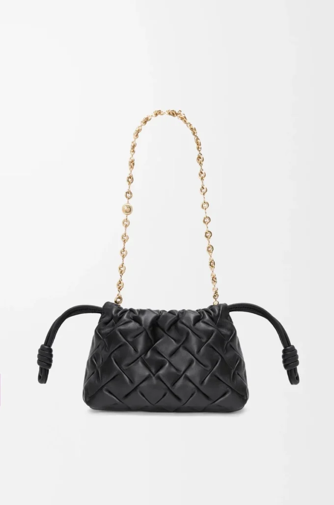 Mini Flamenco purse in pinched nappa calfskin Black Mini Flamenco purse in pinched nappa calfskin Black