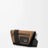 Mini Flex messenger in canvas and suede Black/Dark Gold Mini Flex messenger in canvas and suede Black/Dark Gold