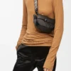 Mini Gate Dual bag in soft calfskin and jacquard Black