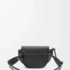 Mini Gate Dual bag in soft calfskin and jacquard Black