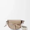 Mini Gate Dual bag in soft calfskin and jacquard Sand
