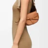 Mini Gate Dual bag in soft calfskin and jacquard Tan Mini Gate Dual bag in soft calfskin and jacquard Tan