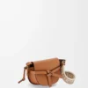 Mini Gate Dual bag in soft calfskin and jacquard Tan Mini Gate Dual bag in soft calfskin and jacquard Tan