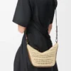 Mini Hammock Hobo in raffia and calfskin Tan/Natural Mini Hammock Hobo in raffia and calfskin Tan/Natural