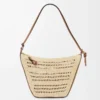 Mini Hammock Hobo in raffia and calfskin Tan/Natural Mini Hammock Hobo in raffia and calfskin Tan/Natural