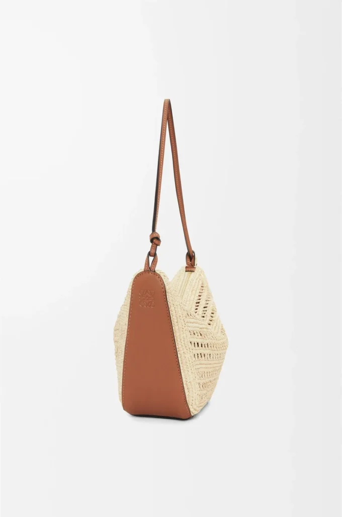 Mini Hammock Hobo in raffia and calfskin Tan/Natural Mini Hammock Hobo in raffia and calfskin Tan/Natural