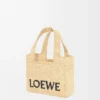 Mini LOEWE Font tote in raffia Natural Mini LOEWE Font tote in raffia Natural