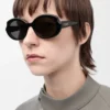 Mini Oval Slim sunglasses Black Mini Oval Slim sunglasses Black