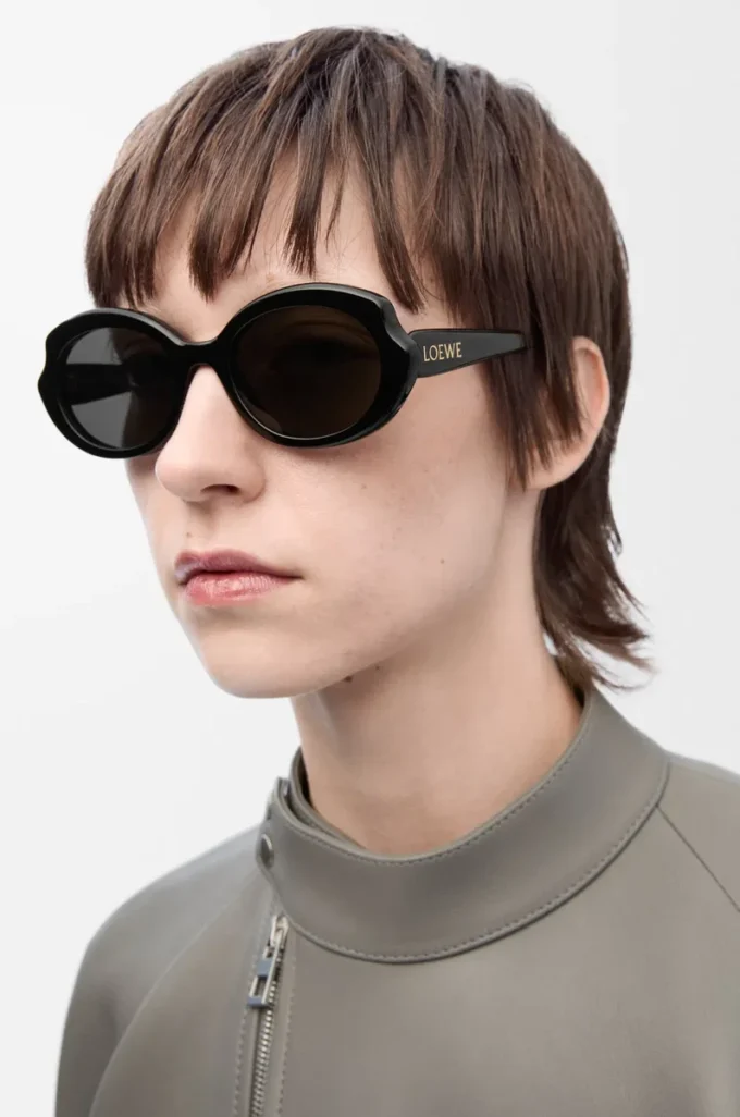 Mini Oval Slim sunglasses Black Mini Oval Slim sunglasses Black