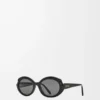 Mini Oval Slim sunglasses Black Mini Oval Slim sunglasses Black