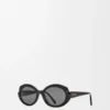 Mini Oval Slim sunglasses Black Mini Oval Slim sunglasses Black
