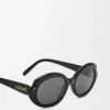 Mini Oval Slim sunglasses Black Mini Oval Slim sunglasses Black