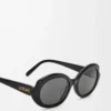 Mini Oval Slim sunglasses Black Mini Oval Slim sunglasses Black
