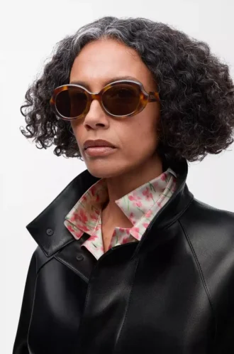 Mini Oval Slim sunglasses Havana