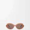 Mini Oval Slim sunglasses Milky Caramel Mini Oval Slim sunglasses Milky Caramel