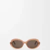 Mini Oval Slim sunglasses Milky Caramel Mini Oval Slim sunglasses Milky Caramel