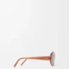Mini Oval Slim sunglasses Milky Caramel Mini Oval Slim sunglasses Milky Caramel