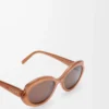Mini Oval Slim sunglasses Milky Caramel Mini Oval Slim sunglasses Milky Caramel
