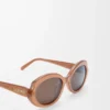 Mini Oval Slim sunglasses Milky Caramel Mini Oval Slim sunglasses Milky Caramel