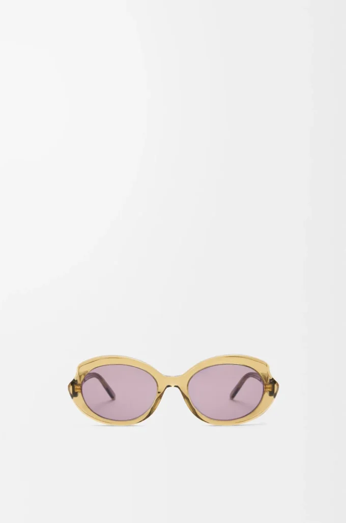 Mini Oval Slim sunglasses Transparent Olive Mini Oval Slim sunglasses Transparent Olive