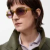 Mini Oval Slim sunglasses Transparent Olive Mini Oval Slim sunglasses Transparent Olive