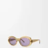 Mini Oval Slim sunglasses Transparent Olive Mini Oval Slim sunglasses Transparent Olive