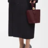 Mini Pebble bucket in smooth calfskin Dark Burgundy Mini Pebble bucket in smooth calfskin Dark Burgundy