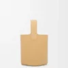 Mini Pebble bucket in smooth calfskin Dark Butter