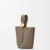 Mini Pebble bucket in soft grained calfskin Taupe Mini Pebble bucket in soft grained calfskin Taupe
