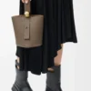Mini Pebble bucket in soft grained calfskin Taupe Mini Pebble bucket in soft grained calfskin Taupe