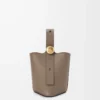 Mini Pebble bucket in soft grained calfskin Taupe Mini Pebble bucket in soft grained calfskin Taupe